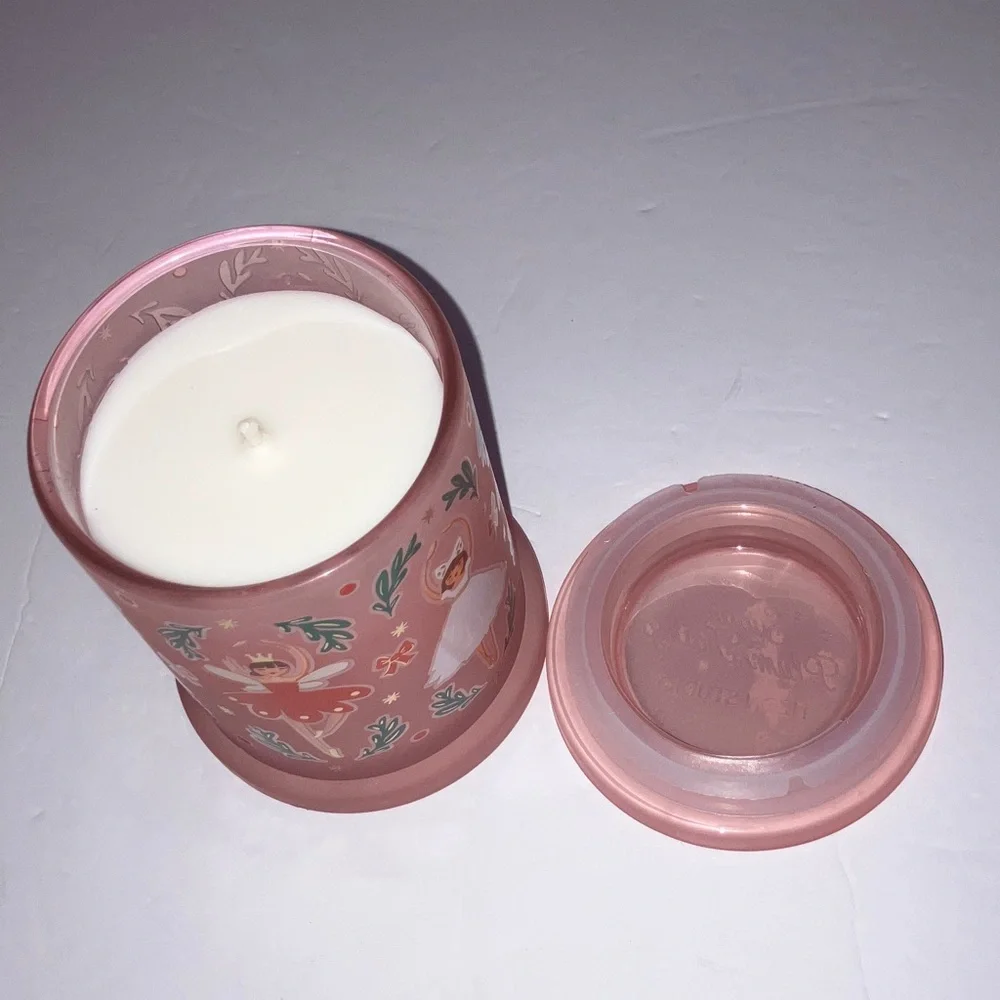 Sugar‎ Plum Fairy and Ballerina Candle in Glass Holder with Lid 3x5